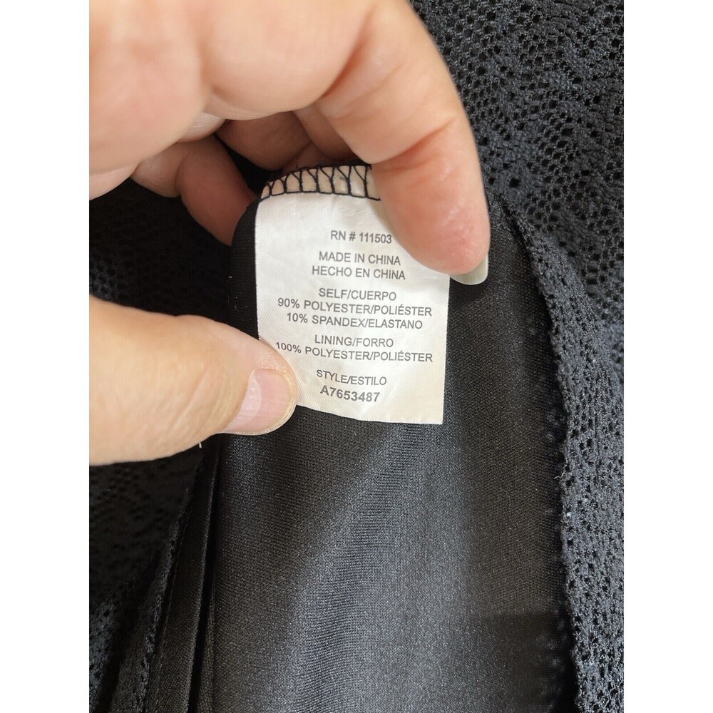 "As You Wish" Bell Sleeve Little Black Party Lace Dress.‎ Lined. Sz X Small - Picture 8 of 15